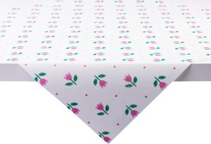 Sovie HOME Tischdecke Tilly aus Linclass® Airlaid 80 x 80 cm, 1 Stück - Floral Tulpen