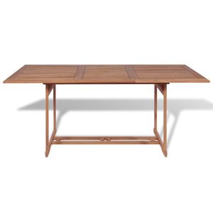 vidaXL Gartentish 180x90x75 cm Teak Massivholz