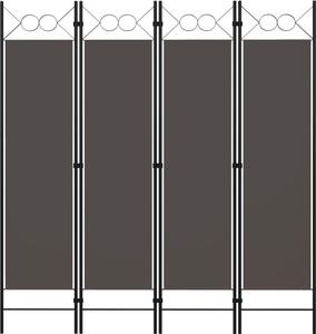 Maison Exclusive 4dílný skládací paraván antracitový 160 x 180 cm