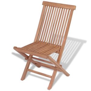 vidaXL Klappbare Gartenstühle 4 Stk. Massivholz Teak