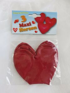 3 Maxi Herzen Luftballons * * Herz - Liebe * Ballons Valentinstag