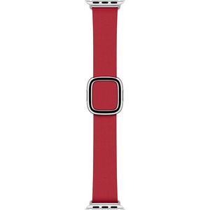 Apple Modernes Lederarmband S für Apple Watch 40mm (scharlachrot, 135mm-150mm)