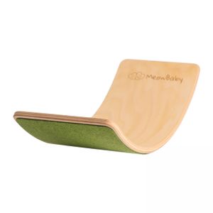MeowBaby® Balance Board Balancierbrett aus Holz 80x30cm für Kinder, Grün