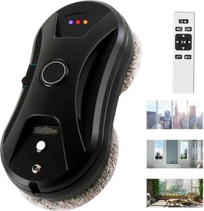 Fensterputzroboter, Fensterreiniger, Fenstersauger, 5600 Pa, mit 30 ml Wassertank, schwarz