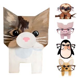 Holzbrille Katze Halter Ständer Kreative Tierform Sonnenbrille Display Rack Für Home Office Schreibtisch Nachttisch