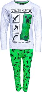 Schlafanzug Minecraft Creeper Grau 128 cm Schlafanzug Minecraft Creeper Grau 128 cm