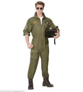 Kampfjet Pilot Kostüm - Piloten Verkleidung - Kampfflieger Army Kampfpilot Gr. S - XXL XL - 54/56