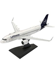 Model Set Airbus A320neo Lufthansa New Livery", Revell Modellbausatz mit Basiszubehör im Maßstab 1:144, 38 Teile, 26,1 cm"