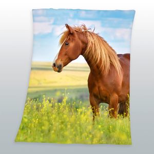 Pferd Fleece-Decke / 130x160 cm