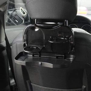 Universal Auto Rücksitz Tisch Klappbares Tablett Auto Getränkehalter Auto Esstablett Telefonhalter Schwarz