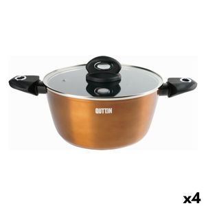 Topf mit Deckel Quttin Foodie Kupfer 20,8 x 9,5 x 36 cm (4 Stück)