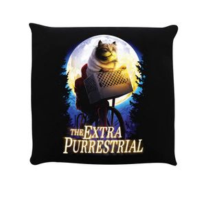 Horror Cats - Plyšový vankúš "The Extra Purrestrial" GR7041 (jedna veľkosť) (čierny)