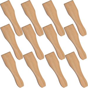 Syntrox Germany Universal Raclette Schaber Set aus Holz – 12er Set, Raclette Schieber & Holzspatel, Kratzfrei, Nachhaltig & Vielseitig für Raclette