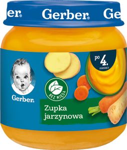 Gerber Zupa Jarzynowa dla Nieminiech Po 4. Miesięcu 125 G Gerber Zupa Jarzynowa dla Nieminiech Po 4. Miesięcu 125 G
