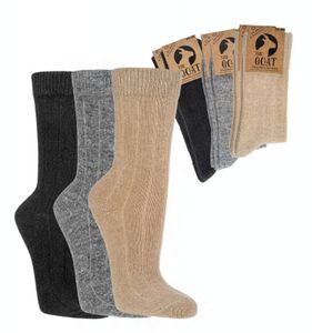 2 Paar Socken mit Wolle und Kaschmir für Damen und Herren Gr. 35-38 schwarz
