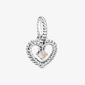 Pandora 798854C06 Charm-Anhänger Damen Roséfarben Juni Metallperlen Herz Silber