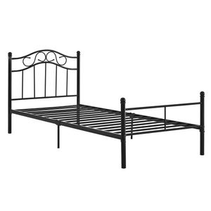 [en.casa]® Metallbett 120x200 schwarz  Bettgestell Bett Jugendbett Metall