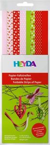 HEYDA 204875660 Faltstreifen-Set Spring 1 x 30 cm 15 x 30 cm Papier rot/rosa/grün