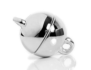 Minott Magnetschließe Verschluss für Ketten und Schmuck 925/- Silber, Ø Magnet:8 mm