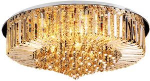 Deckenleuchte 50cm Kristallglas Kronleuchter E14 Luxus Unterputz Pendelleuchte Modern Lampe