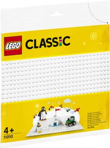 LEGO 11010 Classic Weiße Bauplatte 25 cm x 25 cm für Winter-Sets, Grundplatte