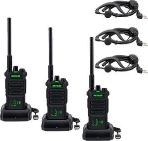 Retevis RT86 Funkgeräte, Walkie Talkie mit 10W, 2600 mAh Hochleistungs Walkie Talkie, Vox Squelch Scan Taschenlampe Alarm für Schule, Transport, Spielplätze(Schwarz, 3Stück)