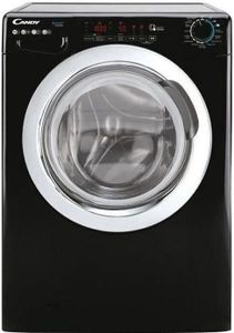 CANDY CSS1410TWMCBE/FR Bullauge-Waschmaschine – 10 kg – Induktion – Dampf – 1400 U/min –  – schnelle Programme – Schwarz