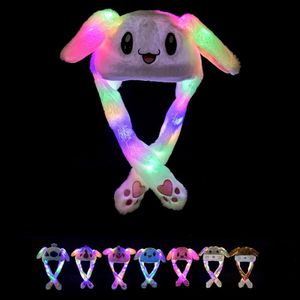 Wackelohrmütze mit LED und beweglichen Ohren Plüschkostüm für Kinder Erwachsene Tier Plüschtier Mütze (roter Panda)
