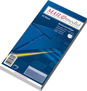 MAILmedia Briefumschlag Offset weiß Kompakt ohne Fenster 25 Briefumschläge
