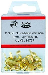 Musterbeutel-Klammer 19mm gold 30er-Pc Linea