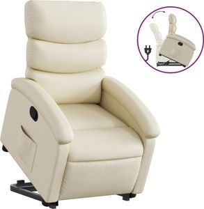 vidaXL Relaxsessel mit Aufstehhilfe Creme Kunstleder vidaXL Relaxsessel mit Aufstehhilfe Creme Kunstleder
