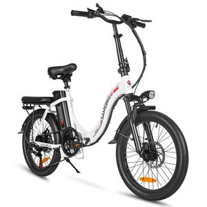 E-Bike City E-Bikes & E-Hollandbikes Elektrický bicykel , 12Ah odnímateľná batéria Dojazd 40-120 km ebike, 7-rýchlostný Al E-Bike Skladacie bicykle biela