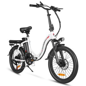 E-Bike City E-Bikes & E-Hollandbikes Rower elektryczny, wymienny akumulator 12Ah Zasięg 40-120 km, 7 biegów Al E-Bike Rowery składane Biały