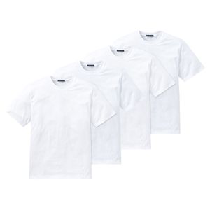 Schiesser 4er Pack American Unterhemd / Shirt Kurzarm Hochwertige Verarbeitung und hohe Formstabilität, Feiner Single-Jersey aus 100 % Baumwolle, Mit rundem Halsausschnitt