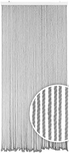 Kobolo Rope Curtain Door Curtain GREY 54 Strands - Dekoratívna záclona - obdĺžniková - obývacia izba