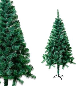 NAIZY Kuenstliche Weihnachtsbaeume, PVC Tannenbaum mit Ständer, Christbaum Kunstbaum für Weihnachten-Dekoration, 120cm Grün, ca. 180 Astspitzen