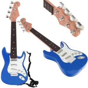 Elektrische Rockgitarre mit Saiten – Blau