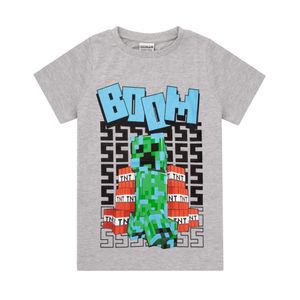 Minecraft - "Boom" tričko pro chlapce NS6498 (128) (šedá)