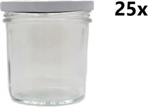 Zavařovací sklenice 120 ml čirá 25 ks VČETNĚ BÍLÝCH VÍČEK, Počet kusů v balení: 25