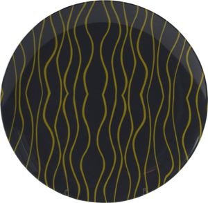 GIMEX GreyLine 'lemon-grau' - Essteller 25,5cm - bruchfestes Melamin Campinggeschirr