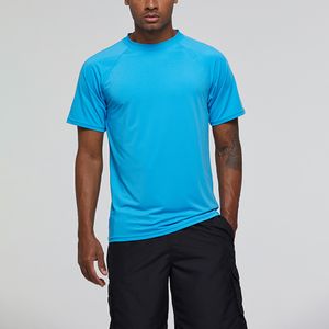 Herren Kurzarm Badeanzüge Shirt Sonnenschutz Surfen UV-Schutz Tops Neoprenanzug,Farbe:Himmelblau,Größe:XL