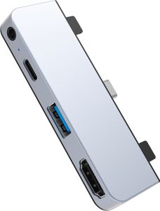 Hyper 45H-D31.9ES - USB 3.2 Gen 2 (3.1 Gen 2) Type-C - 3,5 mm - USB 2.0 - USB 3.2 Gen 1 (3.1 Gen 1) Type-A - USB 3.2 Gen 2 (3.1 Gen 2) Type-C - 4096 x 2160 pixelů - šedá - hliník - FCC - CE