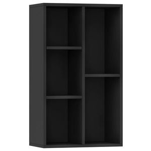 vidaXL Bücherregal/Sideboard Schwarz 50x25x80 cm Holzwerkstoff