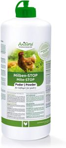 AniForte Milben Stop Puder Kieselgur für Hühner inkl. Puderflasche 200g - Diatomeenerde als Mittel gegen rote Vogelmilben, Pulver ohne Chemie