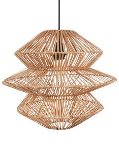 BELIANI Hängelampe Naturfarben aus Rattan Boho Stil Modern Hängeleuchte für Esstisch Esszimmer Wohnzimmer Schlafzimmer