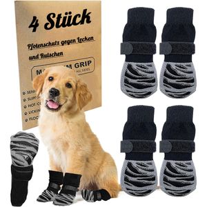 4 Stück Anti Rutsch Socken für Hunde, Hundesocken, Hundeschuhe Winter, Hundeschuhe Pfotenschutz, S