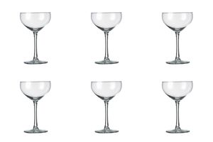 Royal Leerdam 6er Set Sektglas Specials, 240 ml, glasklare Stielgläser für Schaumwein, Cocktails oder als Dessertglas, modern, spülmaschinenfest
