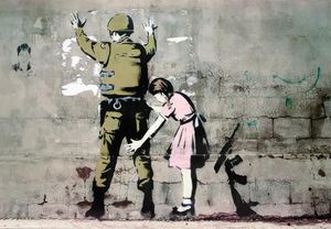 Banksy Poster Soldat und Mädchen 42 x 59 cm