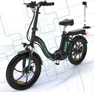 E Bike Fat Reifen 20" , Elektrofahrrad Mit 36V 11Ah Batterie, E-Bike für Herren und Damen,Assistenz-Modus Long Range 35-90KM City Mountain Bicycle