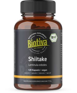 Biotiva Shiitake 120 Kapseln aus biologischem Anbau